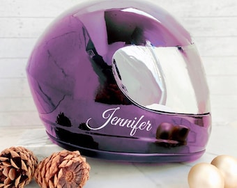 Custom Name Vinyl Sticker for Motorcycle Bike Helmet Baseball Gear Number Sticker Cranial Helmet Name Decal Personalize Tumble Vinyl Decal