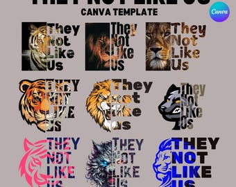 Not Like Us Canva Editable Design Template, Drag and Drop Your Photos, Sublimation Design, Customised Gift, Personalised Trending Printable