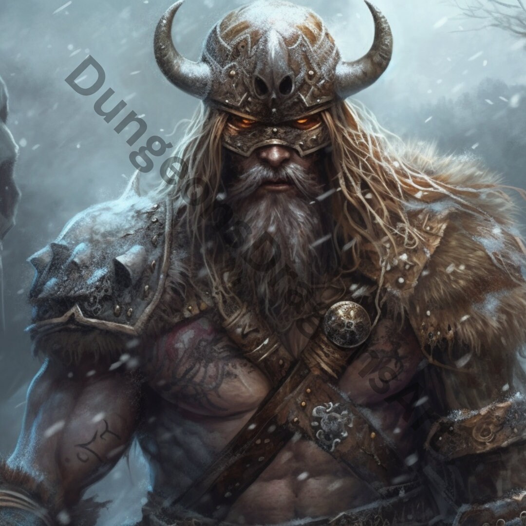 D&amp;D Barbarian Character Art 20 - Etsy