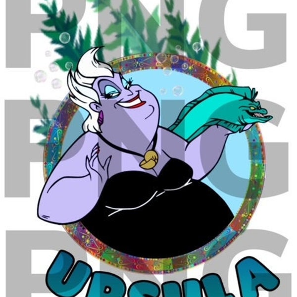 Transparent "Ursula" Digital download, DTF, Sublimation, PNG image