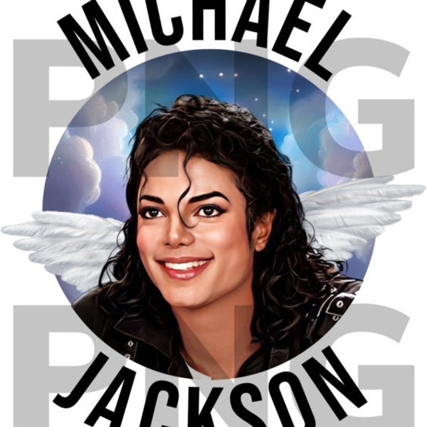 Transparent "Michael Jackson" Digital download, DTF, Sublimation, PNG image