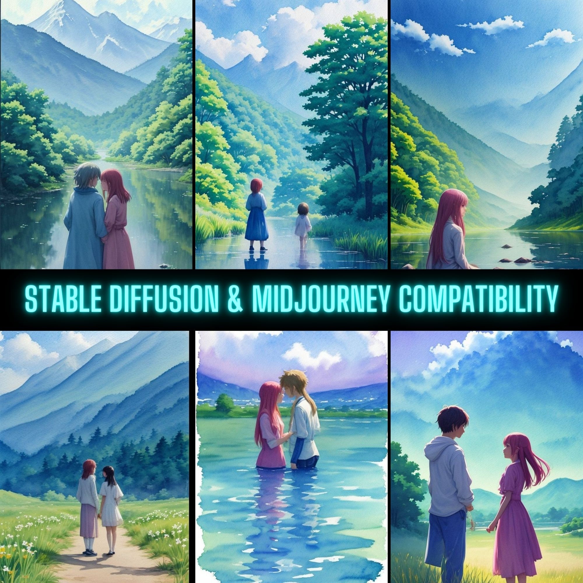 STABLE DIFFUSION - MIDJOURNEY Watercolor Prompts - Etsy