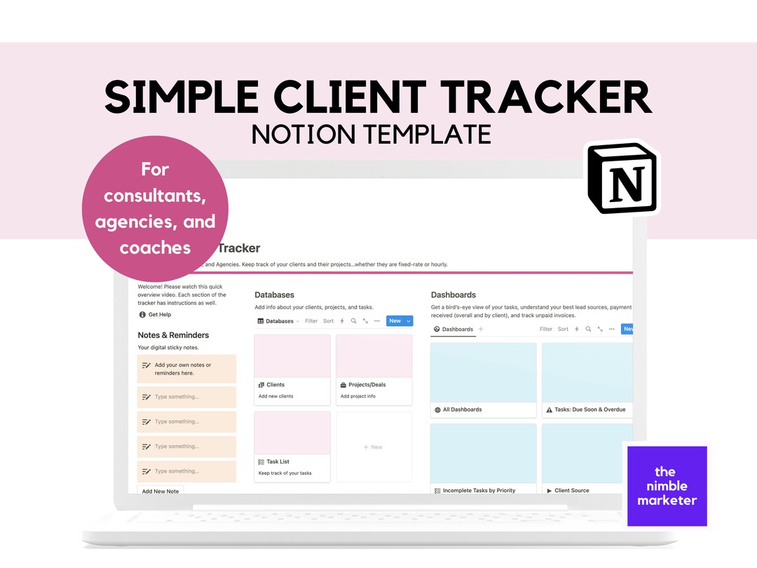Client Tracker Notion Template for Freelancers, Consultants and Coaches ...