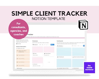Client Tracker Notion Template for Freelancers, Consultants and Coaches | CRM | Client Management Tracker w/ Task Tracker | Invoice Tracker