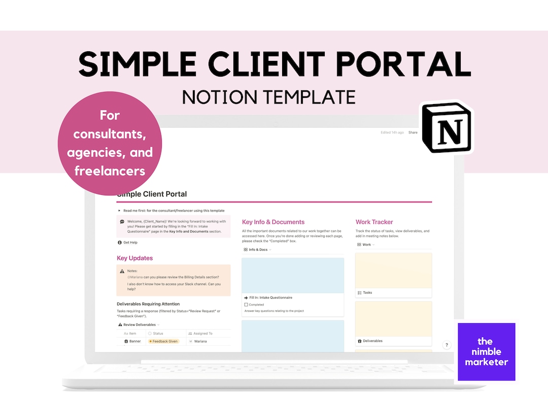 Notion Client Portal | Client Portal Notion Template for Designers ...