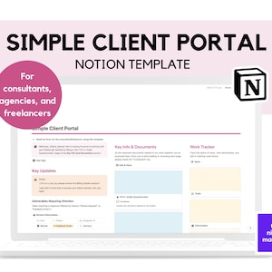 Notion kundportal | Kundportalmall för Notion för designers, frilansare och konsulter | Tidsspårning | Kundintroduktion | Instrumentpanel