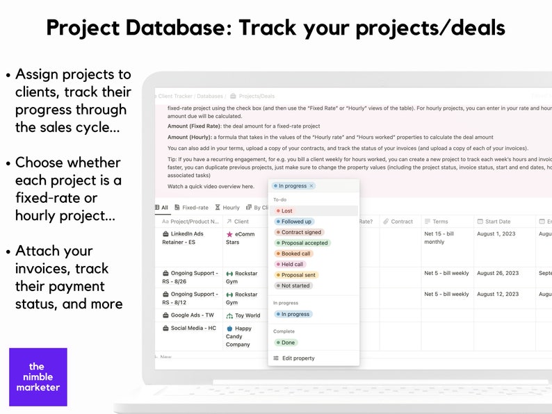 Client Tracker Notion Template for Freelancers, Consultants and Coaches ...