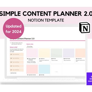 Social Media Content Calendar & Planner Notion Template | Business Owners, Content Creators | Blog Email Social Media Planner | KPI Tracker