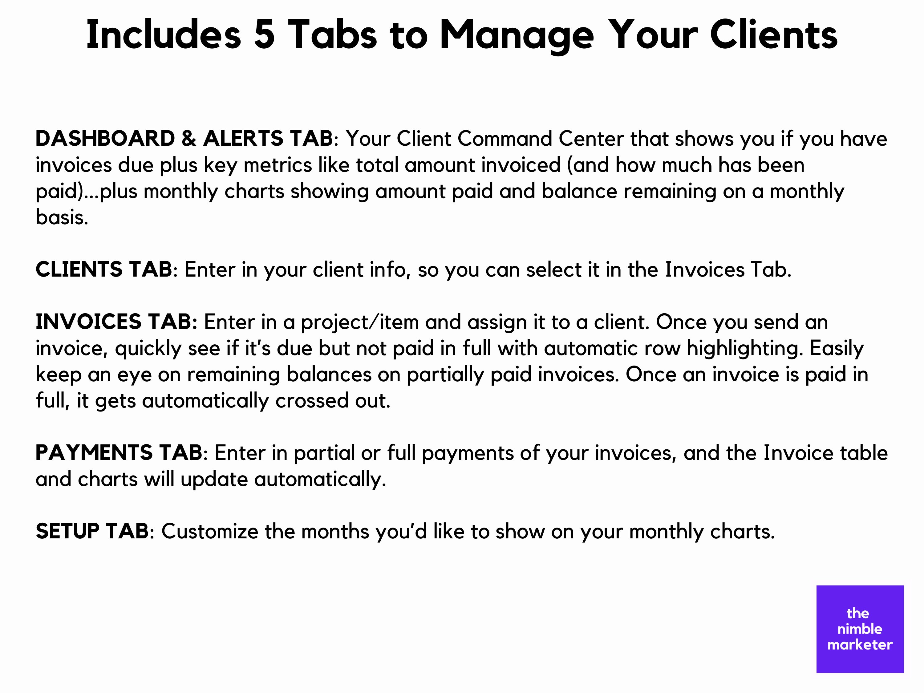 Invoice Tracker Spreadsheet for Google Sheets | Client Payment Tracker ...
