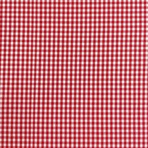 Puede incluir: Una tela con un patr&oacute;n cl&aacute;sico de cuadros vichy en rojo y blanco. El dise&ntilde;o consiste en una cuadr&iacute;cula repetitiva de peque&ntilde;os cuadrados uniformes que alternan colores rojo y blanco s&oacute;lidos, creando un aspecto a cuadros en la superficie.