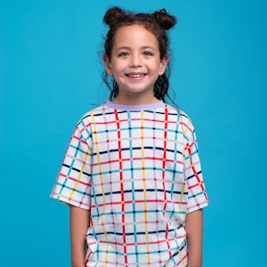 Organic Pima Cotton Kids Tee, Comfy oversized gender-neutral kids shirt, colorful kids Clothing, Toddler and Kids Summer Shirt, Kids Clothes