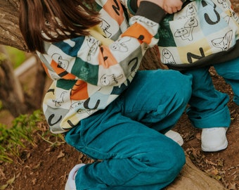 Blaue Cordhose für Kinder: Verstellbarer Bund, Gender Neutral