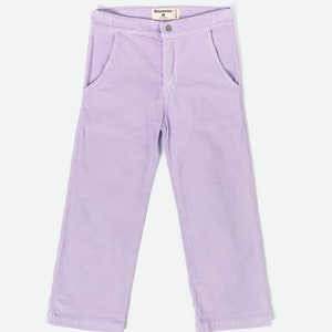 Lavender Corduroy Pants for Kids, Gender Neutral, Adjustable waistband Corduroy Pants for Children image 3