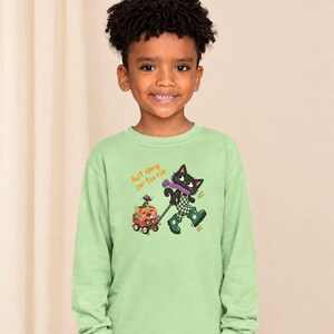 Kids Pumpkin Patch Long Sleeve Shirt • Organic Cotton Cat Graphic Tee