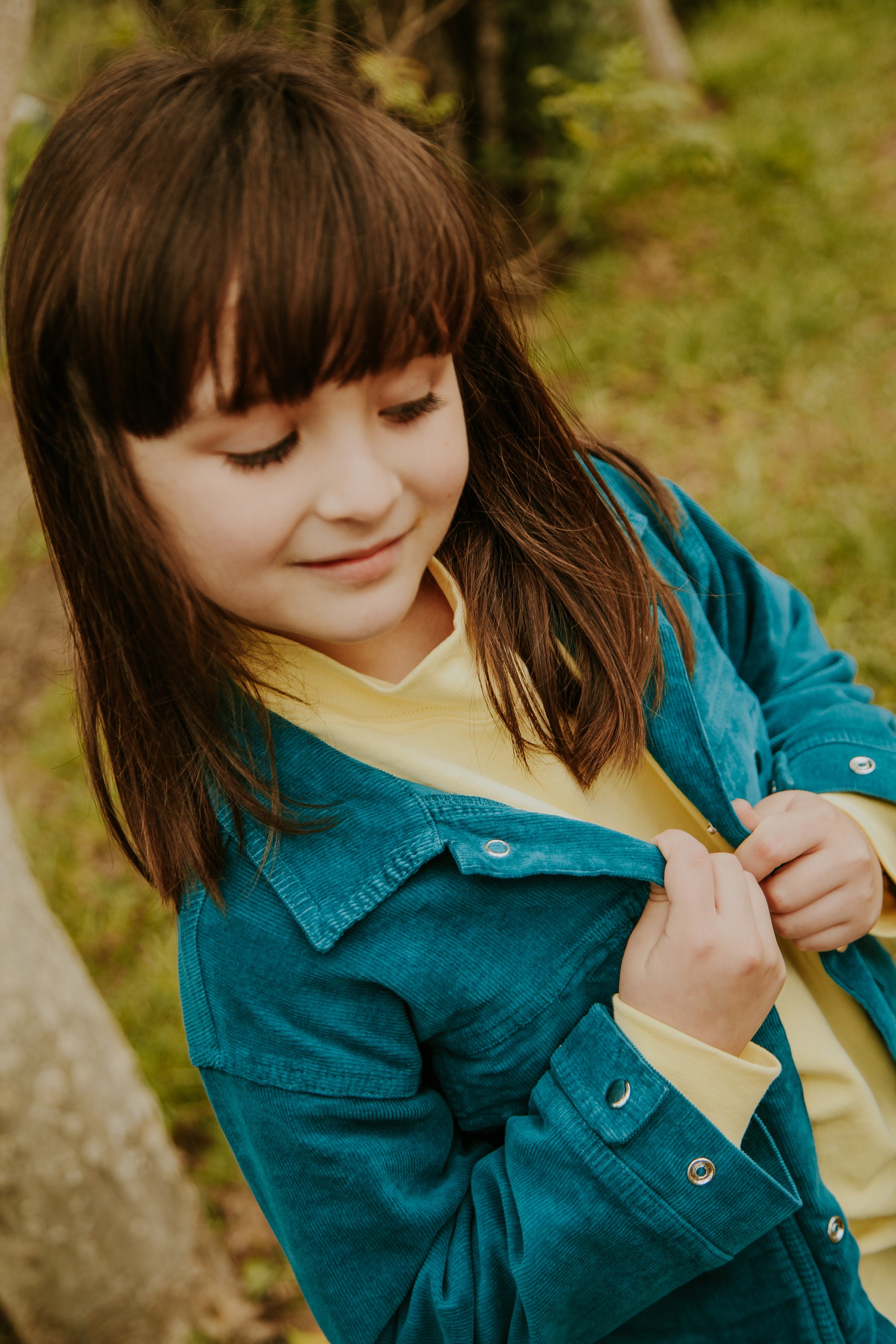 Corduroy Toddler Jacket - Sherpa Kids Jacket, Color - green