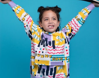 Organic Pima Cotton Kids Hoodie, Comfy gender-neutral kids' hoodie, Good Vibes Design, GOTS certified.