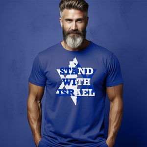 Stand With Israel T-Shirt: Jewish Star Support Tee