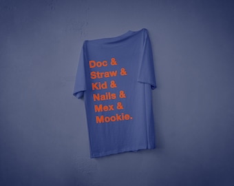 1986 Mets Team Names T-Shirt: Baseball Memorabilia