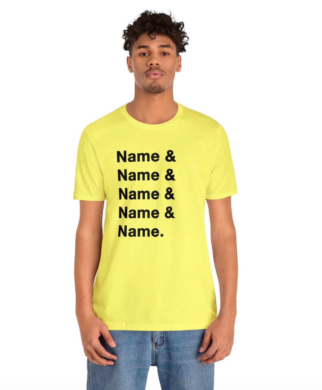 Custom Name List Shirt, Helvetica Font - Etsy