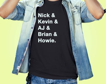 Backstreet Boys Names T-Shirt - Boy Band Memorabilia