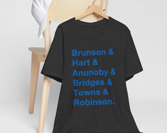 NY Knicks Playoff Names Shirt 2025-2026 | New York Basketball Tee | Knicks Starting Lineup Shirt | Playoffs Fan Shirt | MSG Basketball Tee