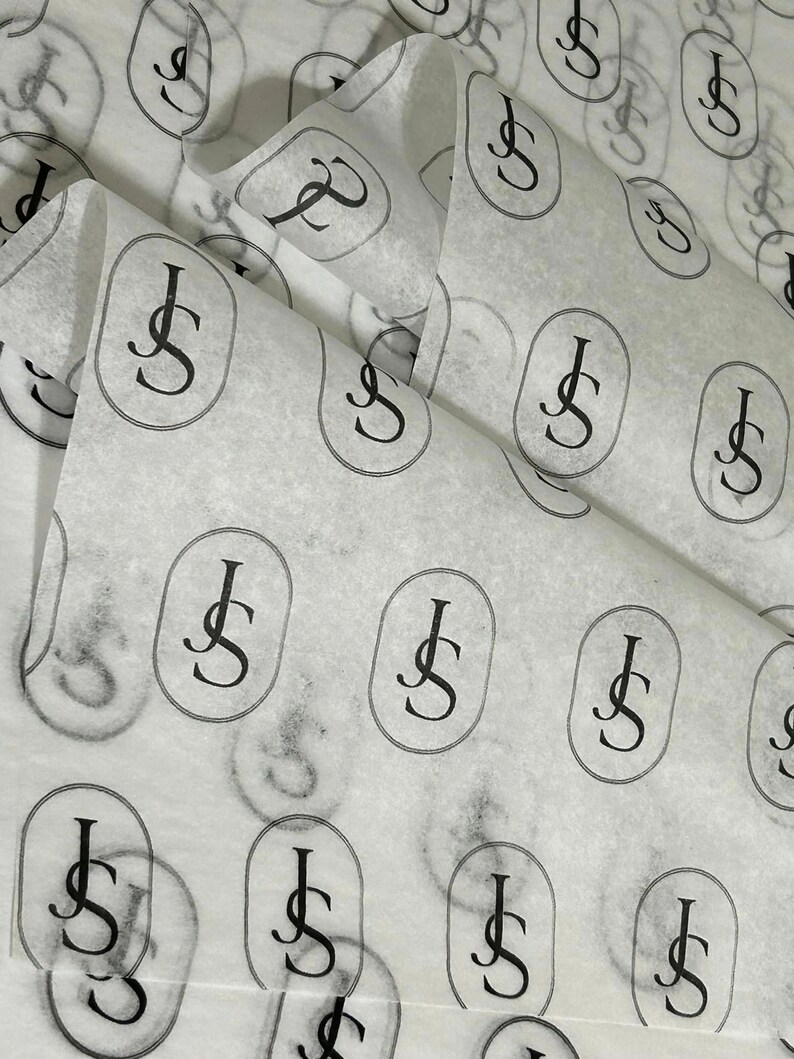 CUSTOM Black and White Tissue Paper, Personalized Tissue Paper, Custom