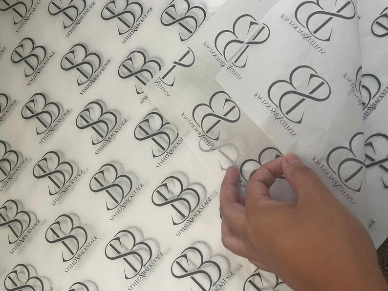 CUSTOM Black and White Tissue Paper, Personalized Tissue Paper, Custom