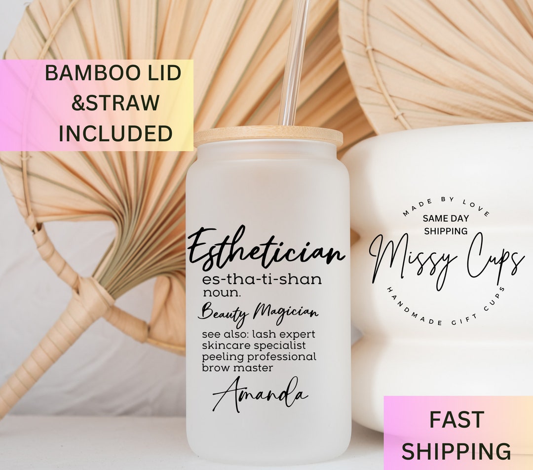 Esthetician Cup, Esthetician Gifts, Esthetician Glass Cup, Esthetician