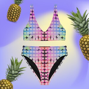 Pastel Ombre Patterned Recycled Bikini Top - Bottom Sold Separately!