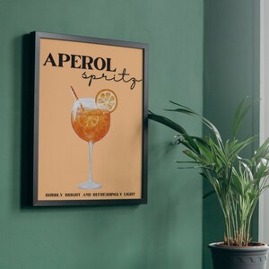 Aperol Spritz Wall Art | Aperol Spritz Print | Plakat koktajlowy do pobrania natychmiast | Retro Cocktail Party Signature Drink Sign | Wydruk cyfrowy