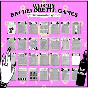Bachelorette Party Games Hen Party Games Printable Witchy Bachelorette Party Games Bundle Spooky Occult Mystical Bridal Printable Hen Games