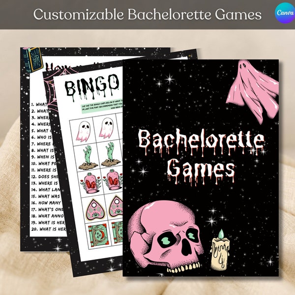 Bachelorette Games Bachelorette Halloween Games Bachelorette Bundle Halloween Themed Bachelorette Spooky Games Hen Party Games Bridal Shower