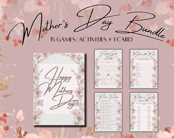 Mother's Day Games Printable Mothers Day Word Search, Mother's Day Brunch Games Bundle, Mothers Day Party Games, Mothers Day Activities