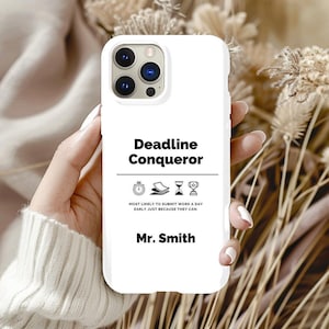 iPhone Tough phone case|Personalize phone case|gift for coworker, gift for graduation, gift for friend, funny phone gift, durable phone case
