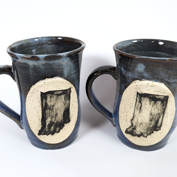 Blue Indiana Stoneware Mug(s), 14oz