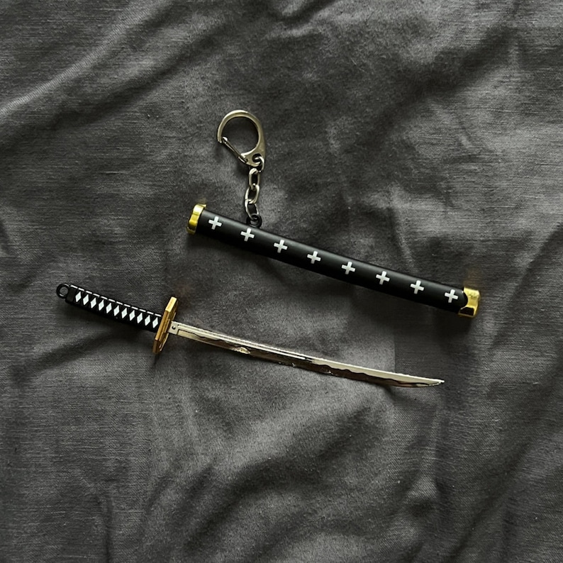 Anime Handmade Mini Katana Keychain Japanese Katana Keychain Anime Gift Gamer Gift Anime Sword