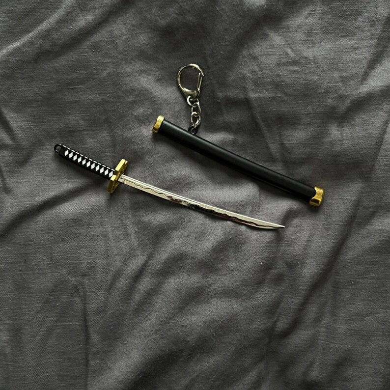 Anime Handmade Mini Katana Keychain Japanese Katana Keychain Anime Gift Gamer Gift Anime Sword