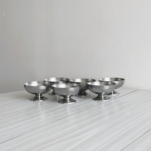 6 stainless steel bowls, refined tableware, elegant decoration, chic digestive service, Letang Remy style