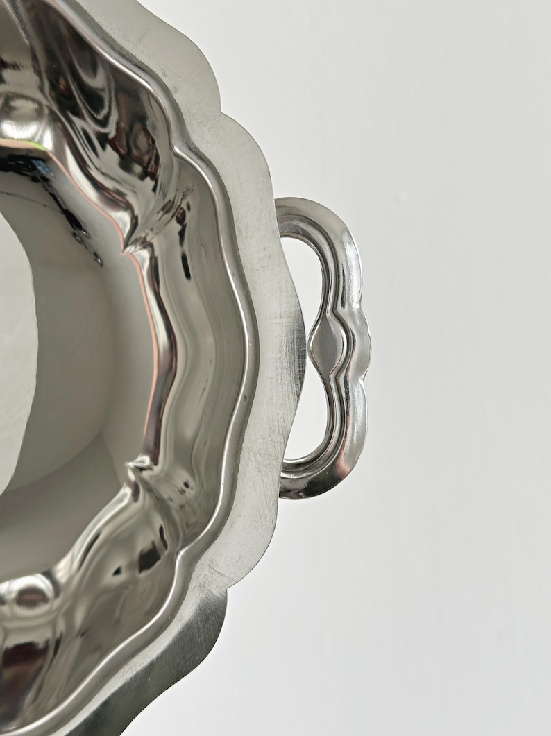 Stainless steel serving dish with lid, classic design, elegant tableware, timeless vintage tableware, cocktail set image 5