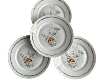 4 platos de porcelana Vierzon Limoges.