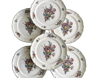 6 assiettes plates Françaises Alt Strassburg Villeroy & Boch.