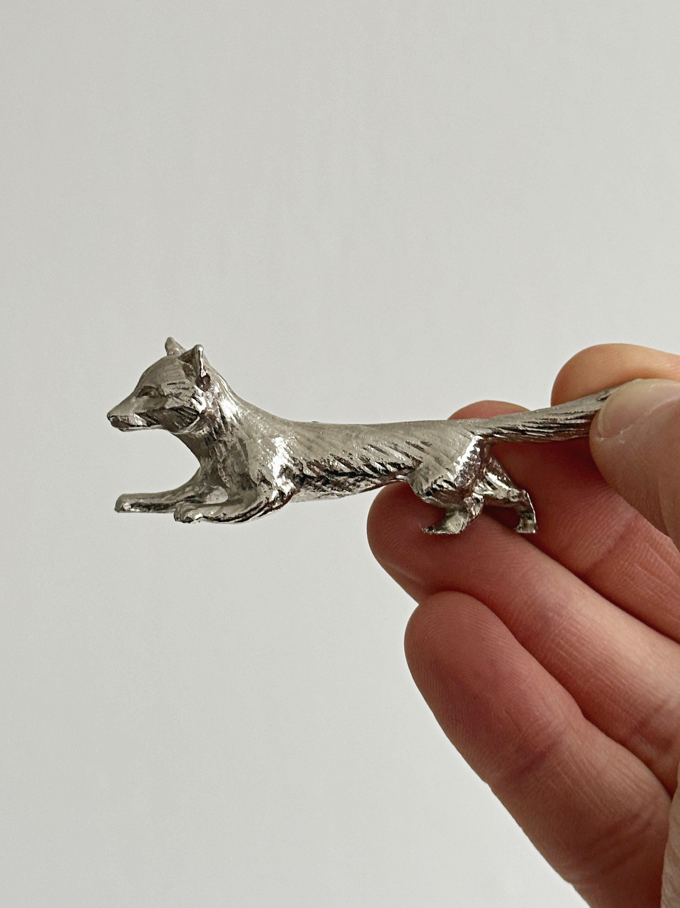 Set of 6 Vintage Fox Metal Knife Rests, Chic Dinner Table Decoration ...