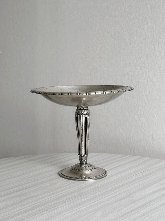 Coupe sur pied Gallia Christofle, plat ancien en métal argenté poinçonné, art de la table français, décoration élégante vintage