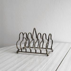 Silver metal toast rack in the Létang Remy style, vintage design, chic table decoration, French manufacturing, metal tableware, stainless steel
