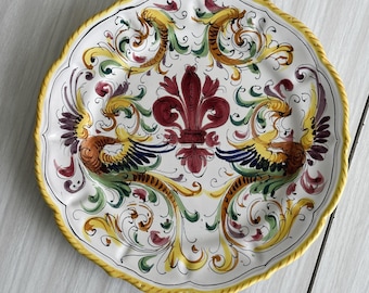 4枚の不揃いなアンティークブループレートのセット、フランスの食器