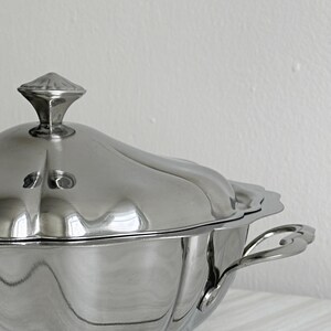Stainless steel serving dish with lid, classic design, elegant tableware, timeless vintage tableware, cocktail set image 2