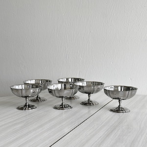 6 silver-plated bowls, refined tableware, elegant decoration, chic digestive service, Letang Remy style