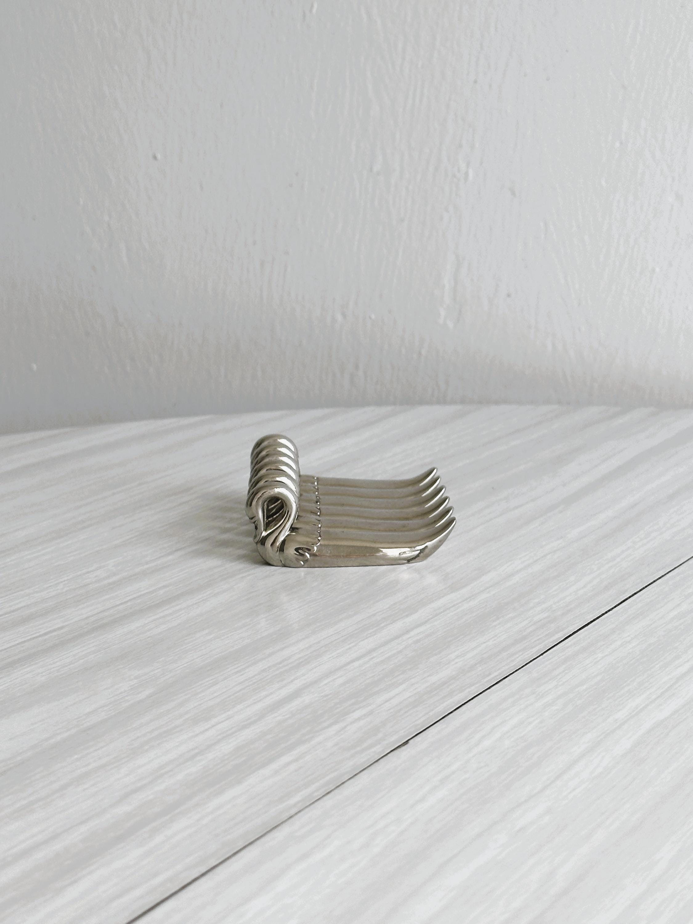 Lot De 6 Porte-couteaux En Acier Forgé - Fait Main, Artisanal, Acier Noirci