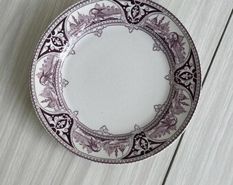 4枚の不揃いなアンティークブループレートのセット、フランスの食器