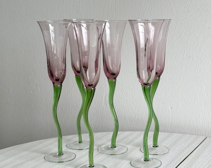 BOHEMIA Crystal Champagne Flutes, 7oz Elegant Vintage Clear